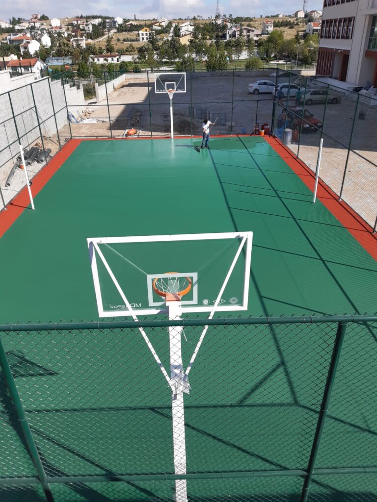 Basketbol sahası akrilik zemin kaplama 