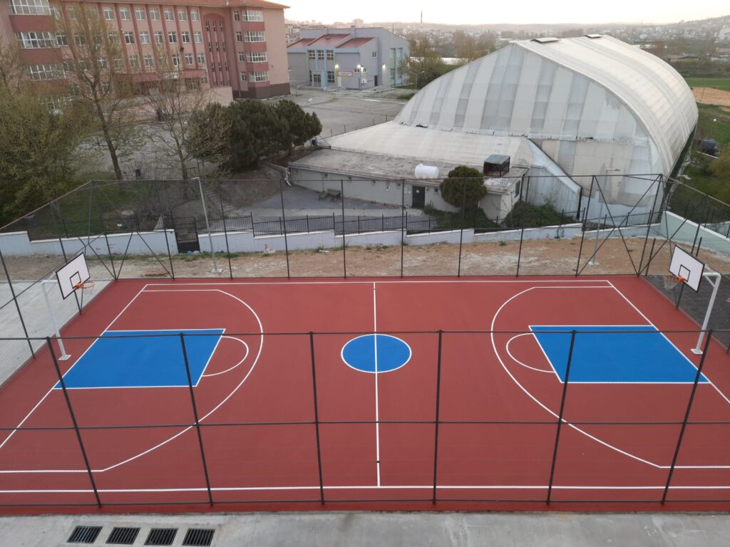 Akrilik zemin kaplama Basketbol Sahası Yapımı Çakır Spor Hayata Spor Kat İyi Sporlar